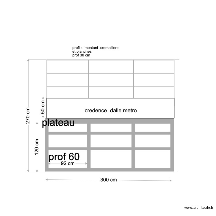 concept store . Plan de 15 pièces et 4 m2