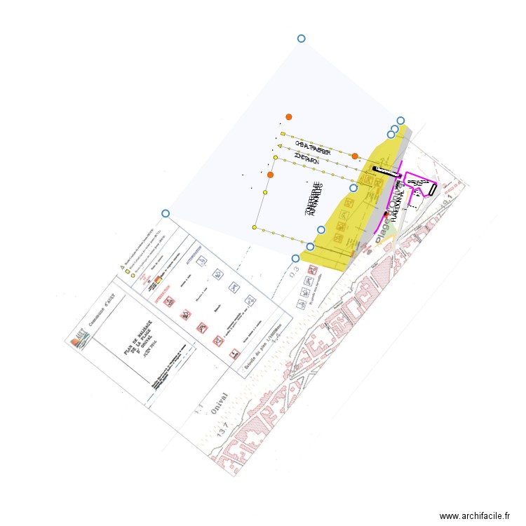 Triathlon Ault 2023 : Natation. Plan de 7 pièces et 950 m2