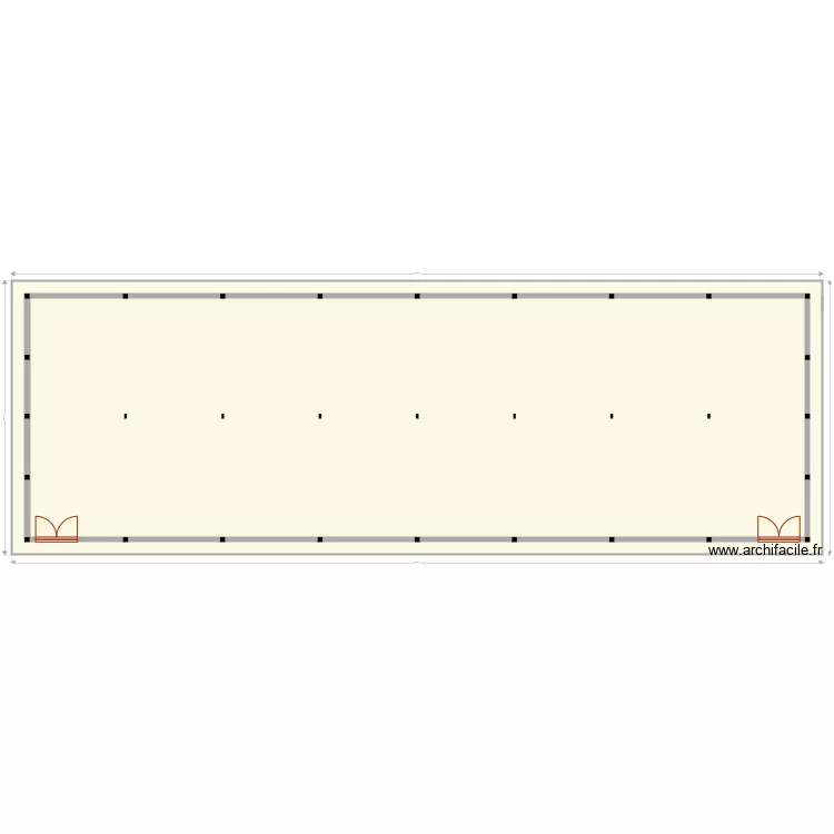 hangar MSF vue en plan. Plan de hangar MSF vue en plan. Plan de
