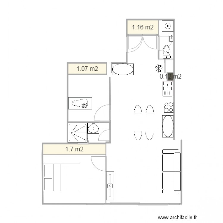 20150923 wc entrée et salon veranda comments SN et hortense. Plan de 0 pièce et 0 m2