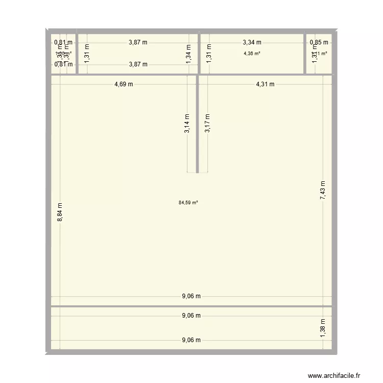 ETAGE. Plan de 11 et 90 m² ETAGE. Plan de 11 et 90 m²