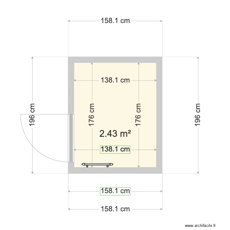 SDB FOURNIER. Plan de 0 pièce et 0 m2