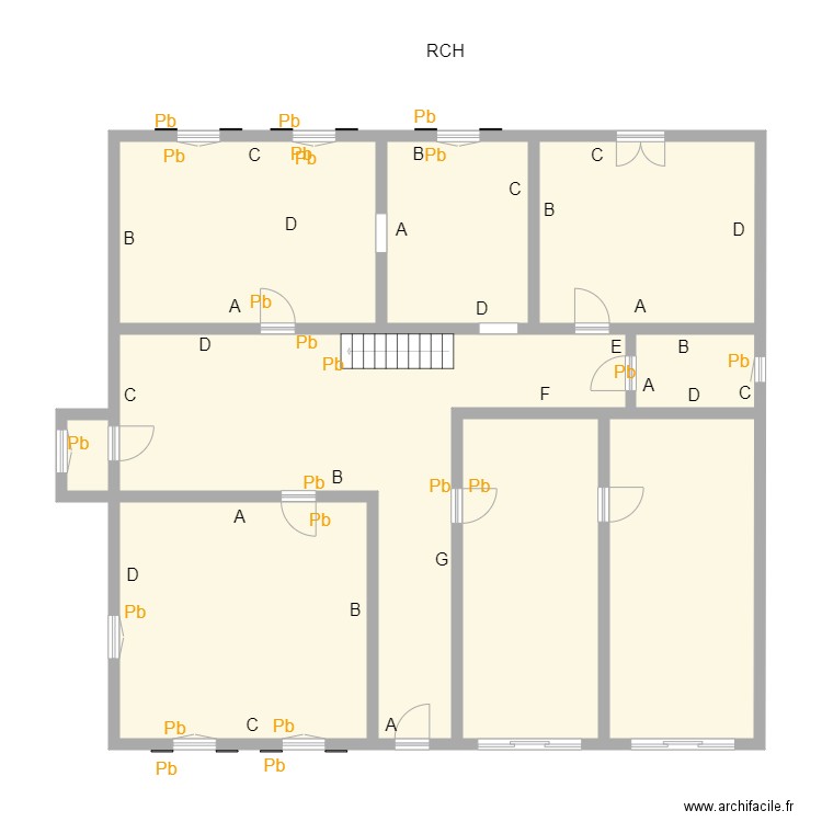 Croquis RAZAFIMANANTSOA Rch. Plan de 7 pièces et 189 m2