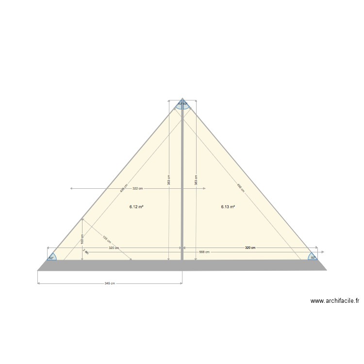 COUPE DUPLEX. Plan de 0 pièce et 0 m2