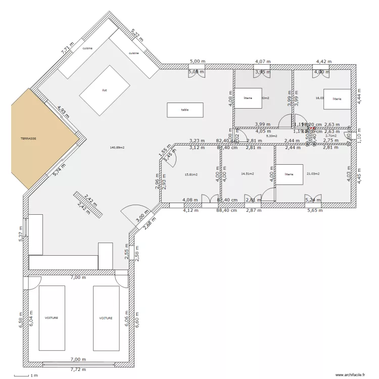 Maison doud. Plan de 