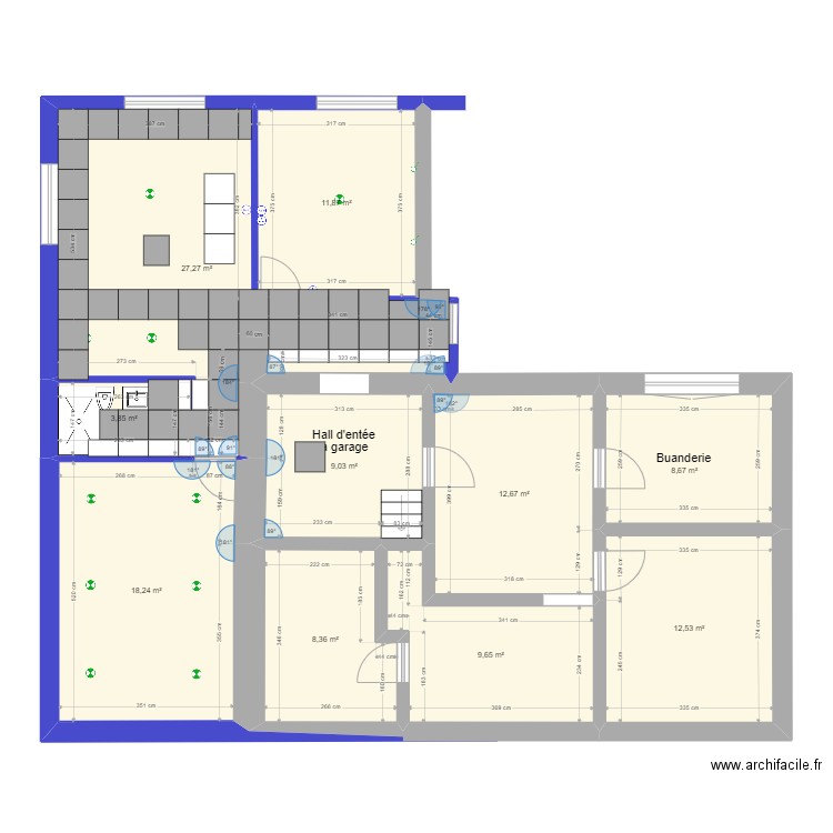 plan carrelage ss 2. Plan de 10 pièces et 122 m2