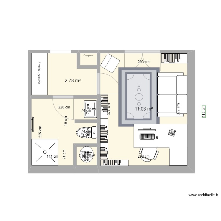 plan larhantec bureau chaufferie. Plan de 0 pièce et 0 m2