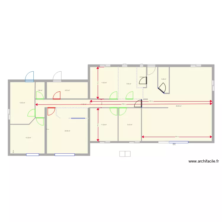 plan cote reele mise en place portes. Plan de plan cote reele mise en place portes. Plan de