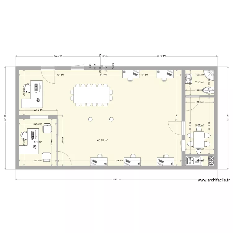 plan amenagement bureau. Plan de 