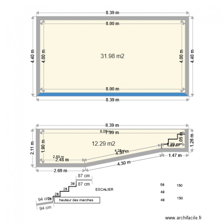 piscine 8x4. Plan de 0 pièce et 0 m2