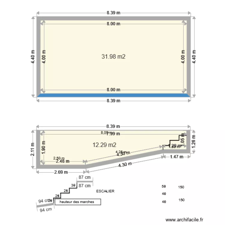 piscine 8x4. Plan de 