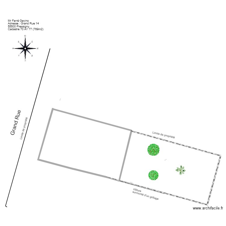 PLAN DE MASSE SANS MODIFICATION. Plan de 0 pièce et 0 m2