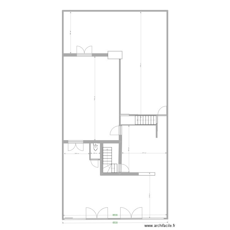 Local commercial Saumur. Plan de 1 pièce et 182 m2