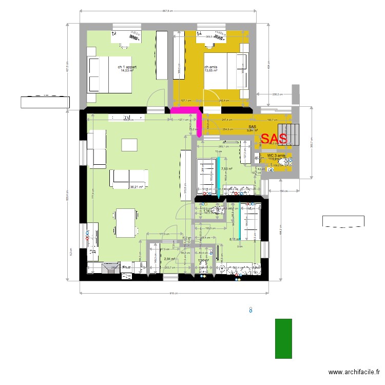    annexe 90 m2. Plan de 10 pièces et 93 m2