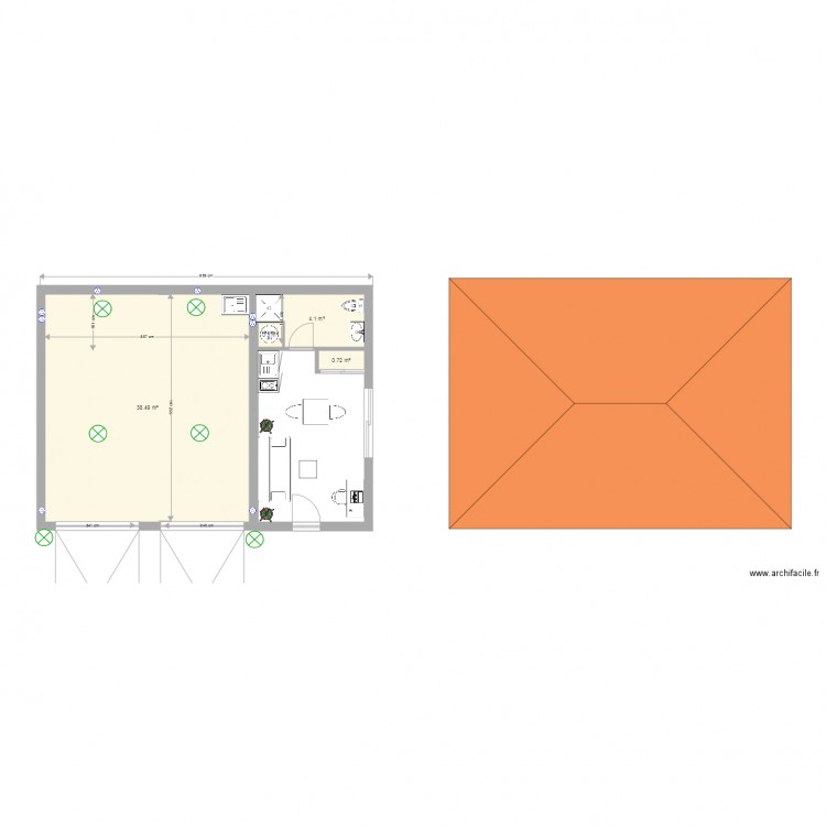 Projet Garage. Plan de 0 pièce et 0 m2