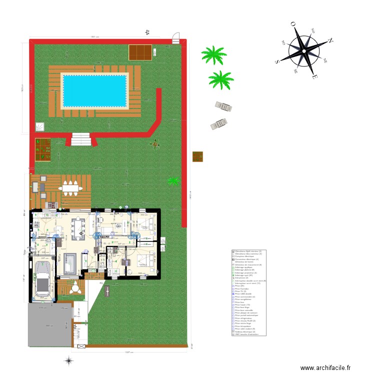 Labstide. Plan de 7 pièces et 108 m2