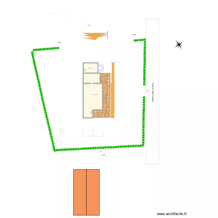 Plan de façade aprés travaux. Plan de 2 pièces et 133 m² Plan de façade aprés travaux. Plan de 2 pièces et 133 m²