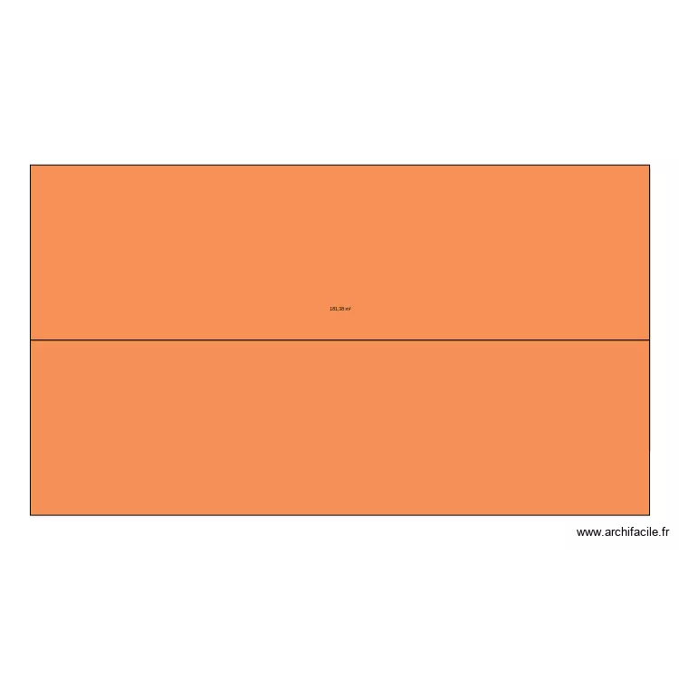 hangar. Plan de 1 pièce et 181 m²