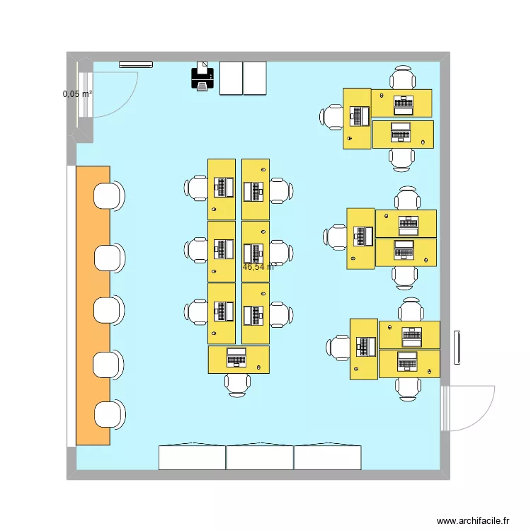 bureau partager. Plan de 