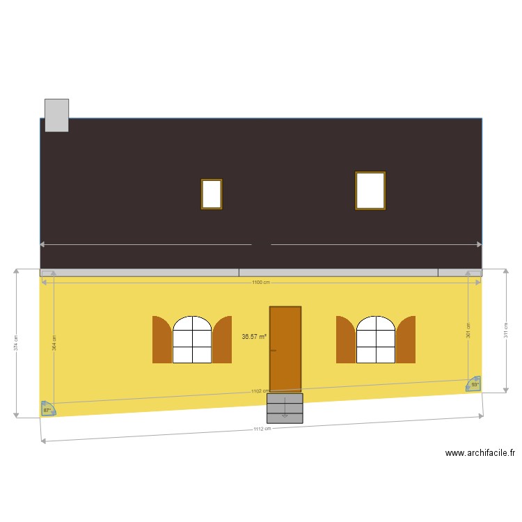 FACADE MAISON 1. Plan de 0 pièce et 0 m2