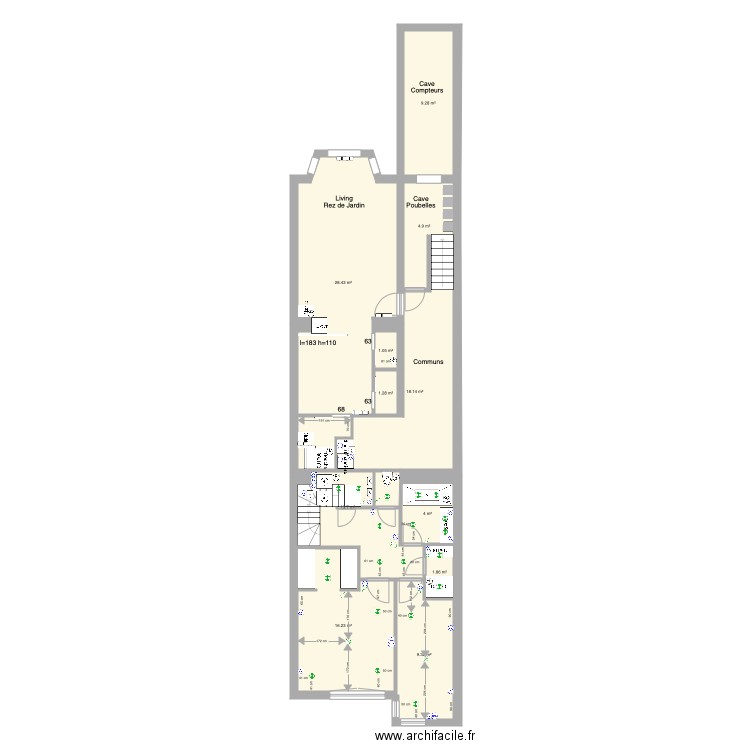 Marie José Rez jardin def eau. Plan de 0 pièce et 0 m2