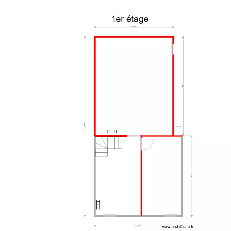 plan chauffage 1er etage. Plan de 