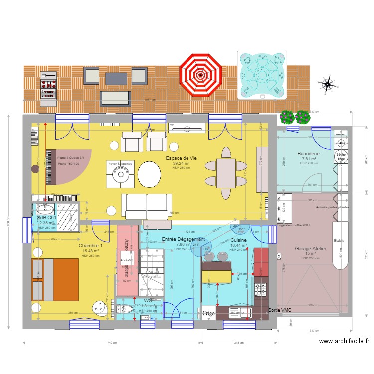 MPPedProjetRdCEtageV7. Plan de 0 pièce et 0 m2