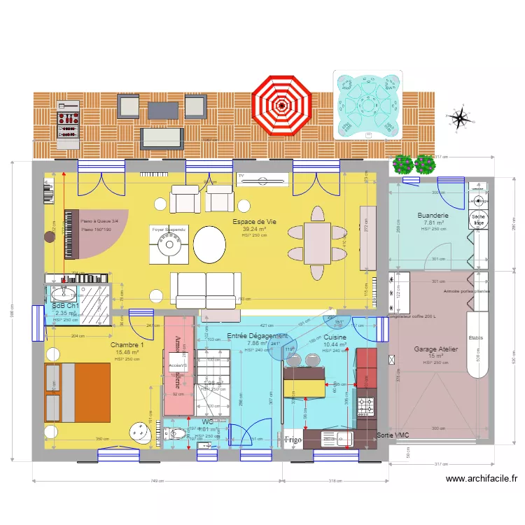 MPPedProjetRdCEtageV7. Plan de 