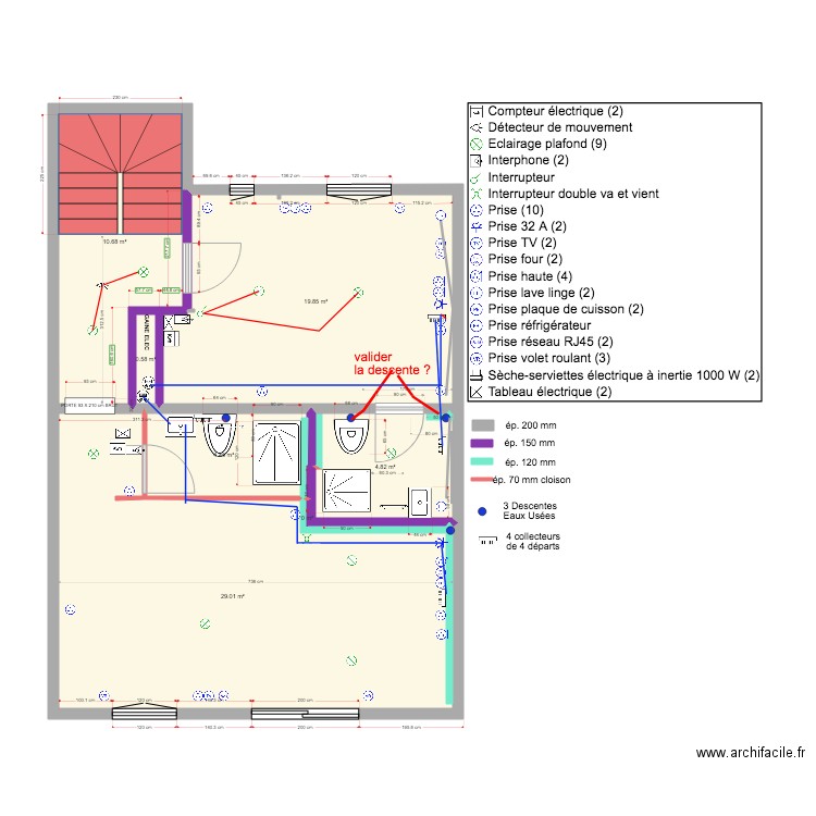 INT LOT A  ETAGE ELEC 10 05 2020. Plan de 0 pièce et 0 m2