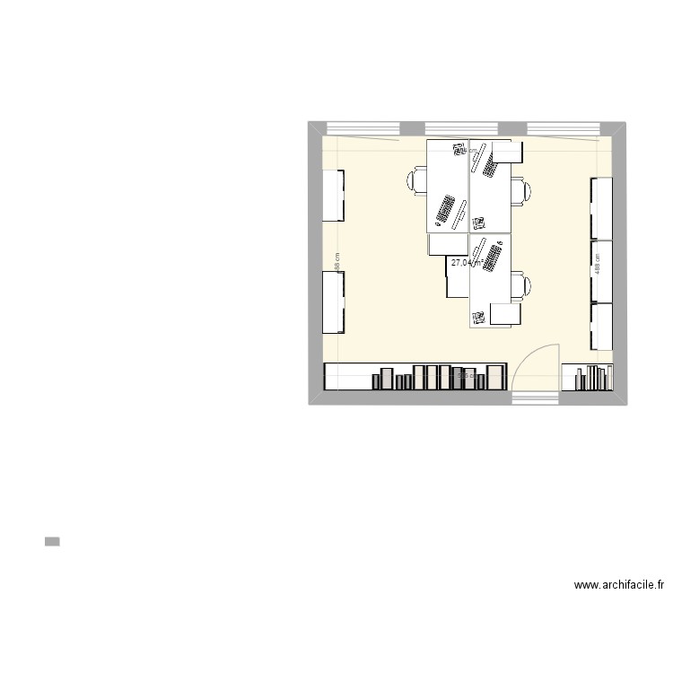 A43. Plan de 1 pièce et 27 m2