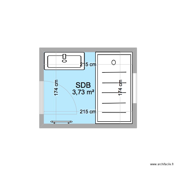  Nicolas Chauvet. Plan de 1 pièce et 4 m2