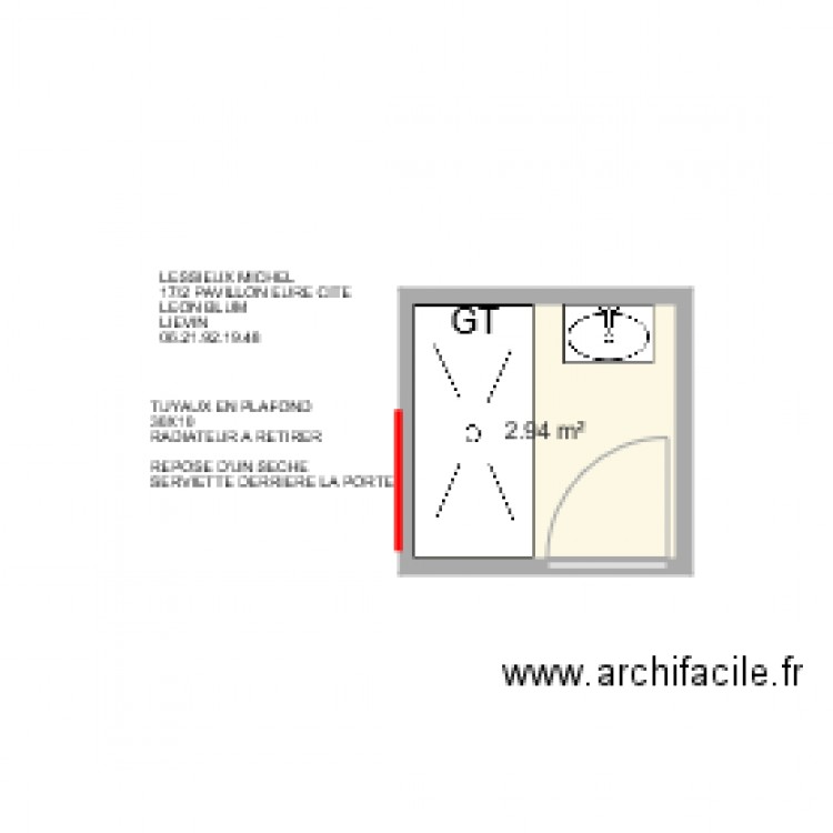 LESSIEUX MICHEL . Plan de 0 pièce et 0 m2