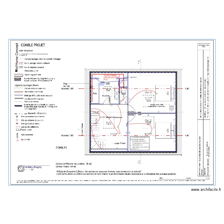 BROLON ETAGE . Plan de 0 pièce et 0 m2