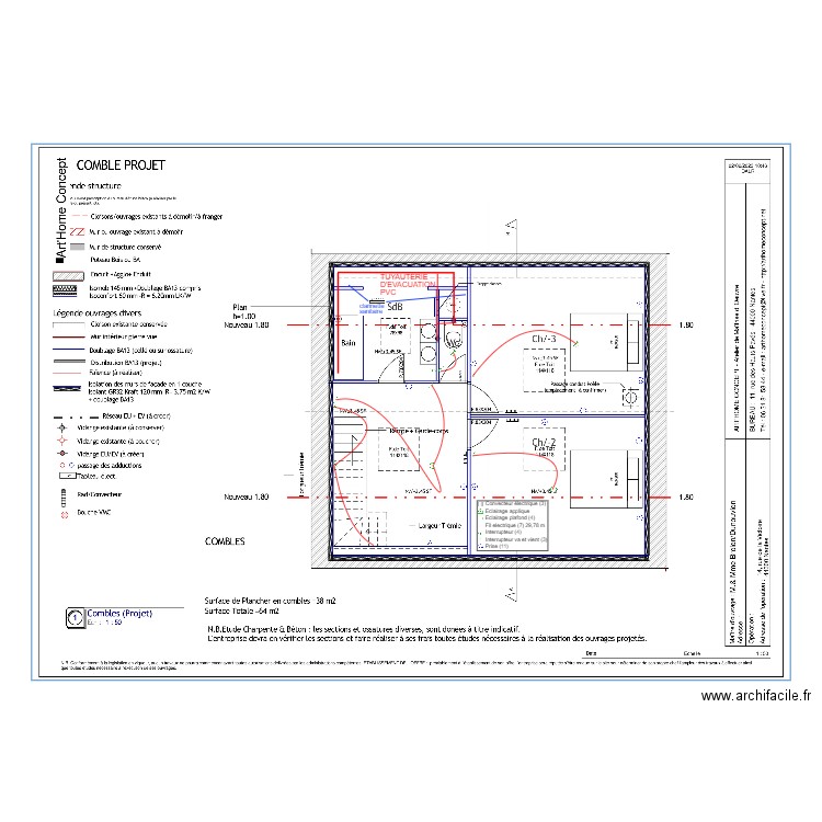 BROLON ETAGE . Plan de 0 pièce et 0 m2