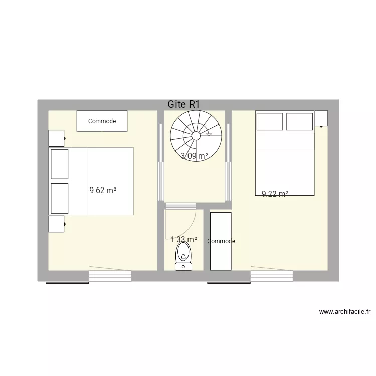 Gite R1 V3. Plan de 