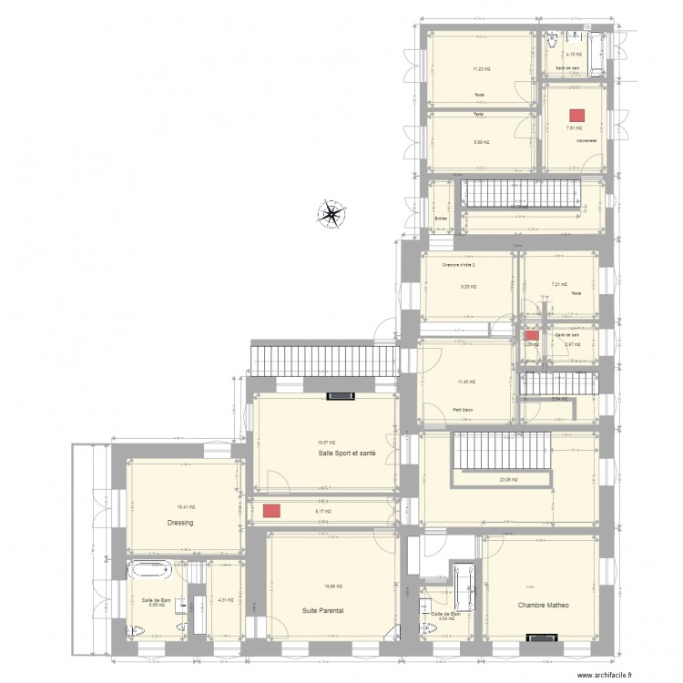 Etage simple Mario . Plan de 0 pièce et 0 m2