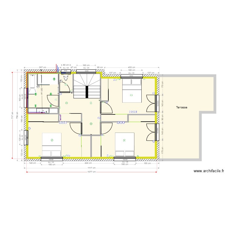 Lignes de Plomberie. Plan de 0 pièce et 0 m2