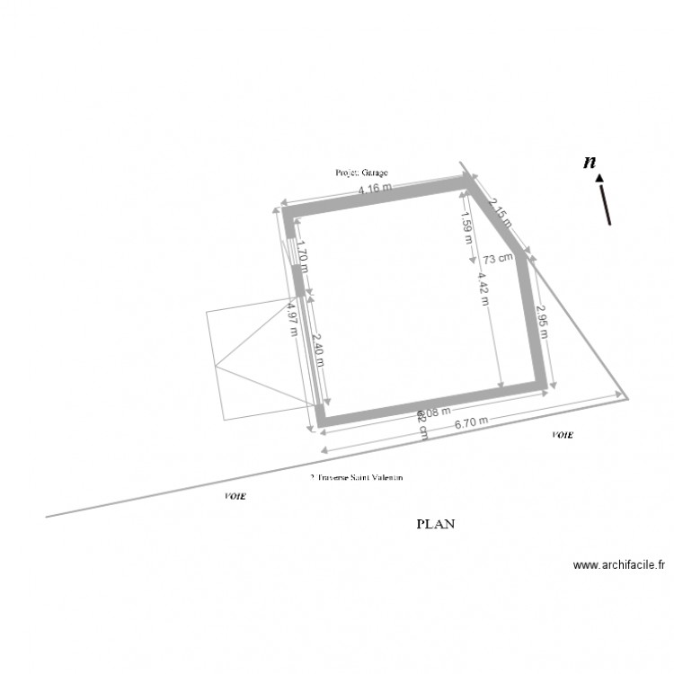 Plan de coupe vue de dessus cotation. Plan de 0 pièce et 0 m2