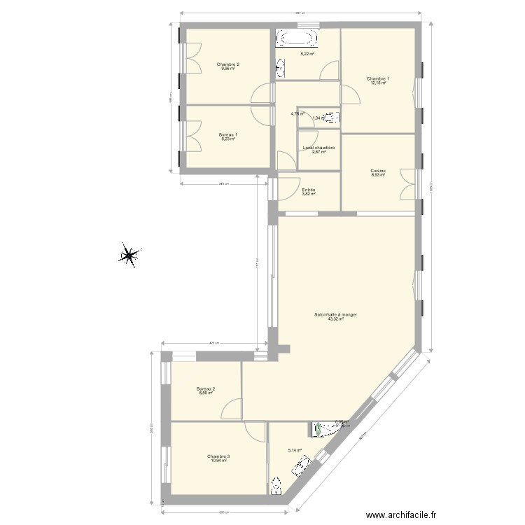 La Bonnoeuvre. Plan de 0 pièce et 0 m2