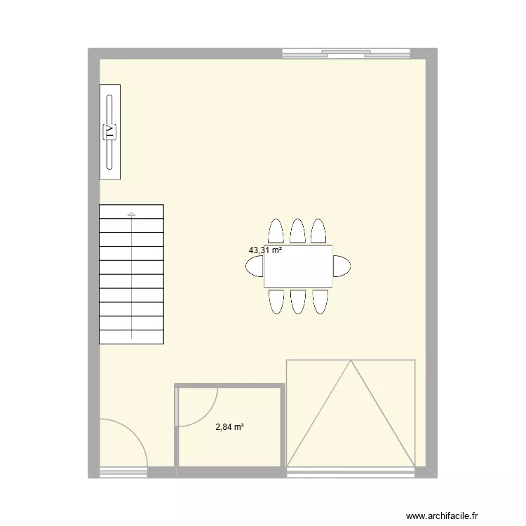 maison. Plan de 2  et 46 m²