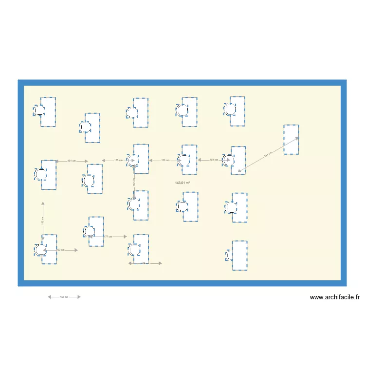 409  18  personnes 1m50. Plan de 