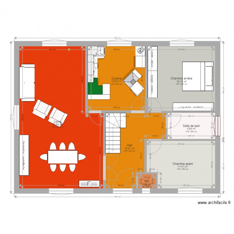 Notre habitation Rez de chaussée. Plan de 0 pièce et 0 m2