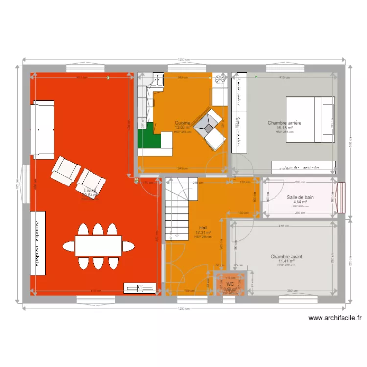 Notre habitation Rez de chauss&eacute;e. Plan de 