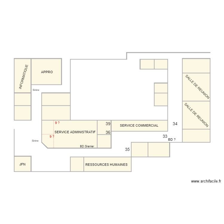 Alarme intrusion étage. Plan de 0 pièce et 0 m2