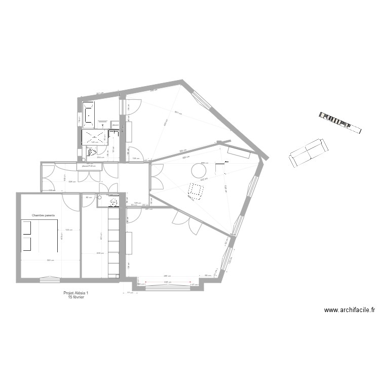 projet 2 alésia 15 février. Plan de 0 pièce et 0 m2