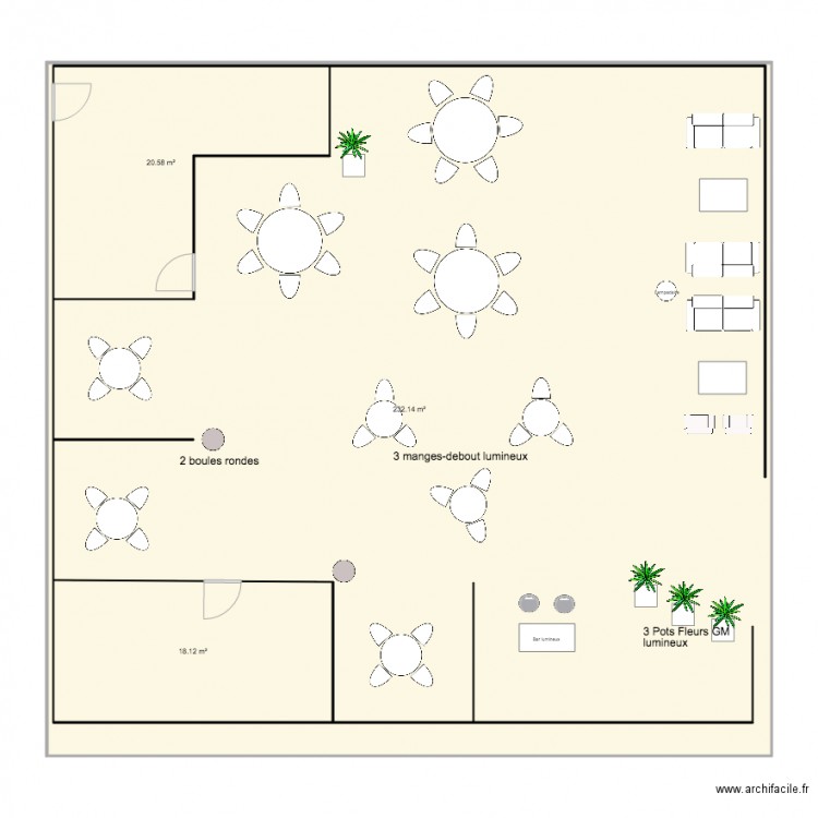 espace affaire. Plan de 0 pièce et 0 m2