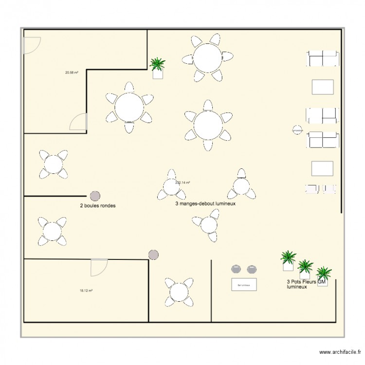 espace affaire. Plan de 0 pièce et 0 m2