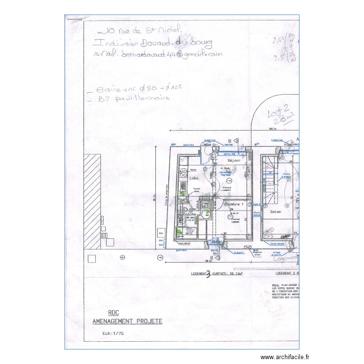 indivision DOUAUD (logement 3). Plan de 0 pièce et 0 m2