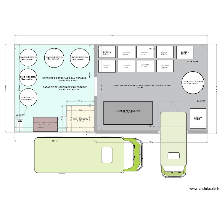 PROJET TRAITEMENT EAU CASTILLON 1. Plan de 0 pièce et 0 m2