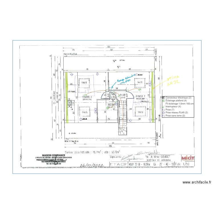 Plan GOUBET Etage. Plan de 0 pièce et 0 m2